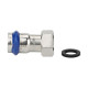 Муфта раструбная Varmega Inox Press с накидной гайкой 22х1/2 VM709002204