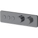 Смеситель встраиваемый Allen Brau Liberty X3 термостат 3 выхода Push key графит 5.33003-MG
