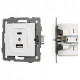 Механизм розетки 2хUSB type A и C Arlight SCT 049839