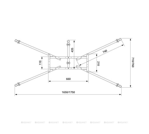 Каркас для ванн VitrA 170x75/180x80 см 59999991002