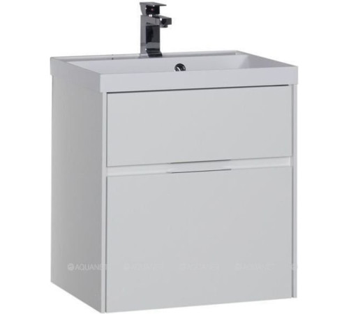 Тумба с раковиной Aquanet Латина 60 белый 2 ящика 00212833