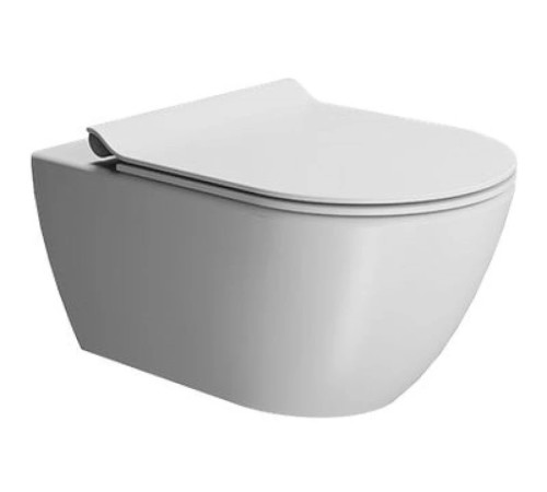 Унитаз подвесной безободковый GSI Pura Swirlflush 550x360 мм белый матовый 8815FR509