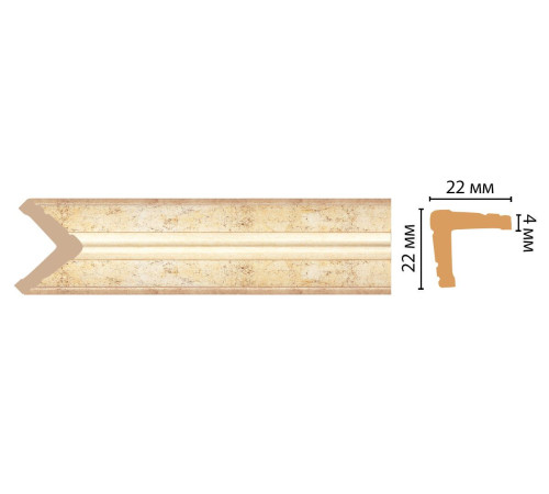Угол декоративный DECOMASTER 116S-553 ДМ 22x22x2400 мм 116S-553 ДМ
