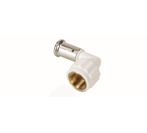Угольник пресс 90° Henco 16x1/2 ВР белый 6PKW-1604