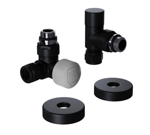 Набор термостатический трехосевой Royal Thermo Design Pro 15 мм M30x1,5 Черный НС-1646647