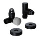 Набор термостатический трехосевой Royal Thermo Design Pro 15 мм M30x1,5 Черный НС-1646647