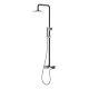 Душевая стойка с верхним душем Boheme Stick 30х57х112,5 см хром/черный 128-BCR