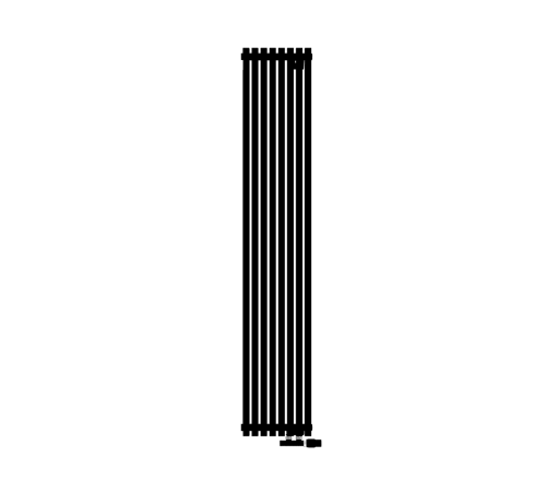 Радиатор стальной КЗТО QUADRUM 30 V 1 1750-8 RT нижнее подключение 8 секций RAL 9005 QUD30V117508RTRALTP26X-M215249005