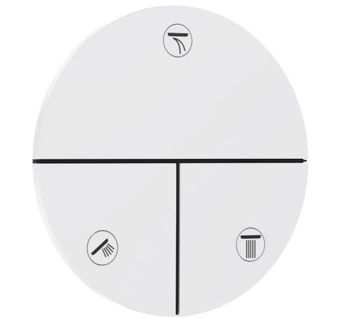 Вентиль hansgrohe ShowerSelect Comfort S для 3 потребителей скрытый монтаж матовый белый 15558700