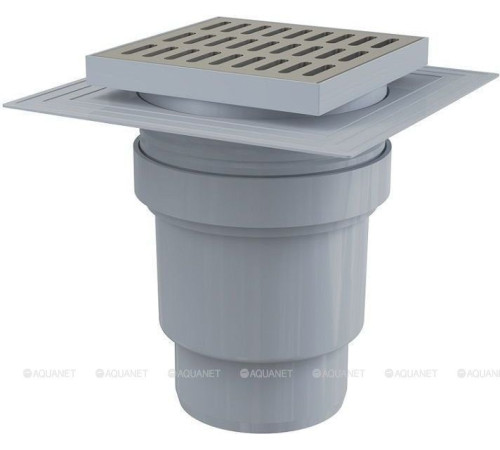 Трап сливной AlcaPlast 150x150/110 мм прямой выпуск решетка нерж. сталь APV13