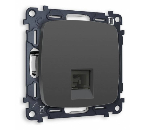 Розетка Ethernet RJ-45 и со шторками, без рамки Ambrella Volt Quant MO912010