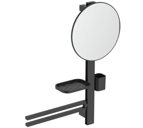 Комплект аксессуаров Ideal Standard ALU+ Beauty Bar S H=700 мм зеркало Ø 320 мм BD588XG