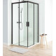 Душевое ограждение Aquanet Pleasure 1000х1000 мм черный матовый AE60-S-100x100U-BT