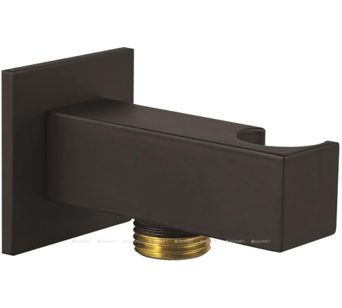 Водорозетка 1/2 с держателем Paffoni QUADRO metal черный матовый ZSUP032NO