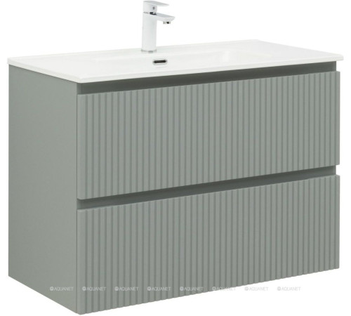 Тумба под раковину Aquanet Джейн 90 (Flat) мисти грин 00335435