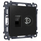 ТВ-розетка и розетка Ethernet RJ-45 без рамки Ambrella Volt ALFA MA812510