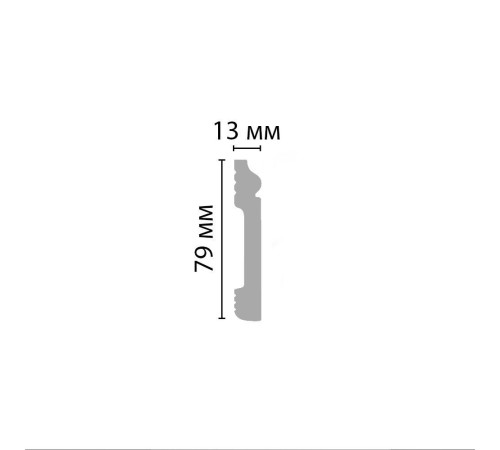Плинтус напольный DECOMASTER D005-118 ДМ 79х13х2400 мм белый матовый D005-118 ДМ