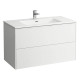 Тумба с раковиной Laufen Pro S 100x50x61 см 1 отверстие 2 ящика белый глянцевый 8.6496.2.261.104.1