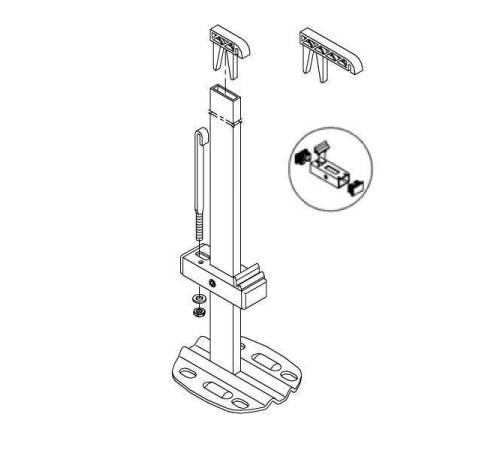 Внутренняя вертикальная консоль Vogel &amp; Noot для радиаторов BH 300-554 мм RAL 9016 ZB01380001