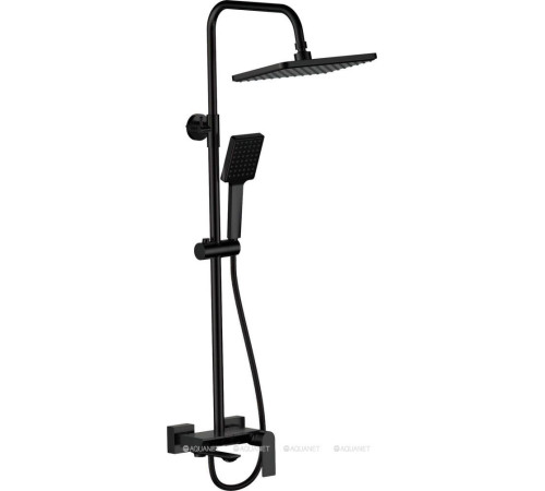 Душевая система Haiba HB24639-7 с изливом и тропическим душем черный HB24639-7