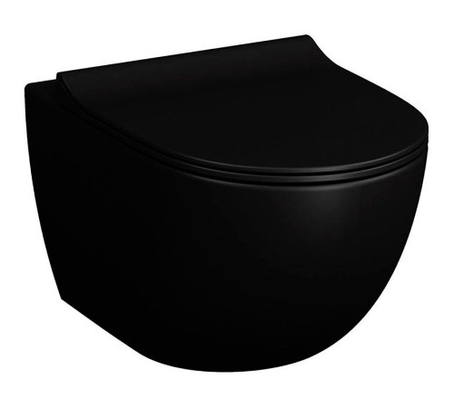 Унитаз подвесной безободковый VitrA Sento матовый черный 7748B083-0101