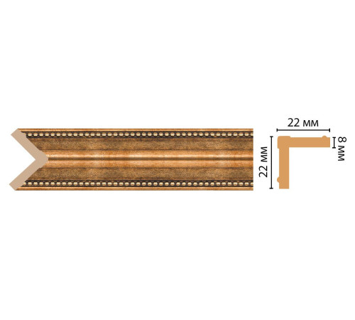 Угол декоративный DECOMASTER 116M-57 22х22х2400 мм 116M-57