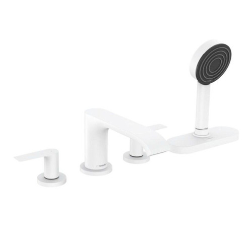 Смеситель на борт ванны Hansgrohe Vivenis на 4 отверстия с sBox матовый белый 75444700