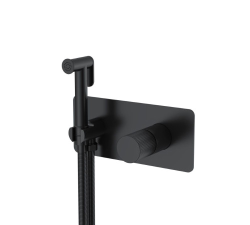 Гигиенический душ со смесителем Boheme Stick Linea встраиваемый черный 127-BB.3