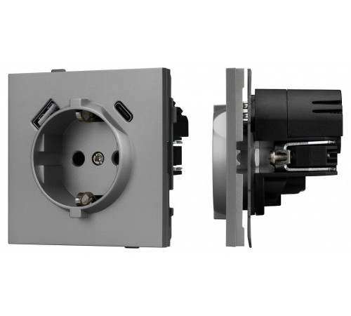 Розетка 2хUSB type A и C без рамки Arlight SCT-TENDO 054088