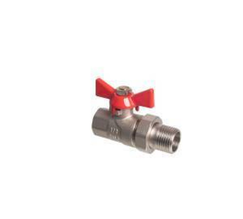 Кран шаровой Kromwell 1/2 ВР-НР с полусгоном бабочка KW.185.04