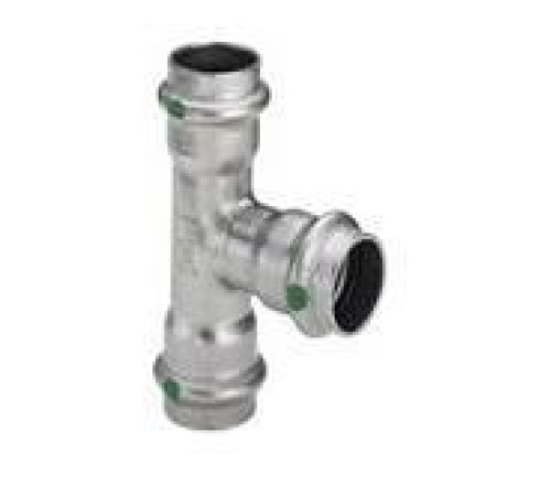 Тройник Viega Sanpress Inox 28 x 22 x 22 мм нержавеющая сталь 452506
