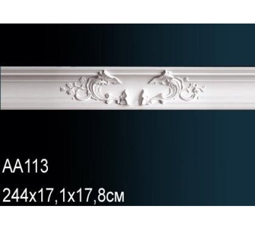 Угловой карниз полиуретановый Perfect AA113 с рисунком 171x178x2400 мм AA113
