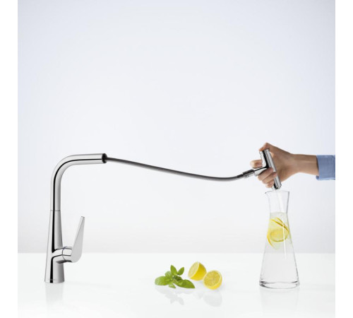 Смеситель для кухни Hansgrohe Talis Select M51 300 выдвижной излив хром 72821000