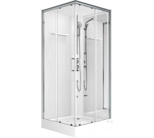 Душевая кабина Aquanet Passion S 3.0 квадратная 900x900 мм хром 00348330