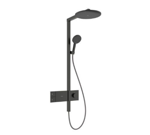 Душевая система Hansgrohe Raindance Alive S с термостатом Ø300 мм шлифованный черный хром 24582340