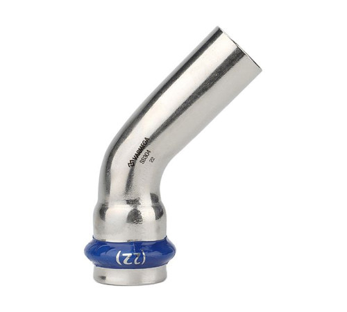 Угольник 45° однораструбный Varmega Inox Press 42 мм VM713004242