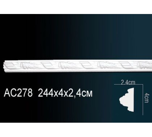 Молдинг для стен Perfect AC278 из полиуретана 2000х20х10 мм AC278
