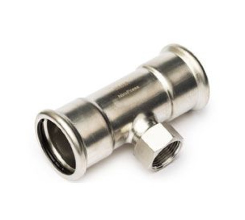 Тройник SANHA NiroPress ВПр-ВР-ВПр 42x1/2x42 мм нержавеющая сталь 691130G421242.3
