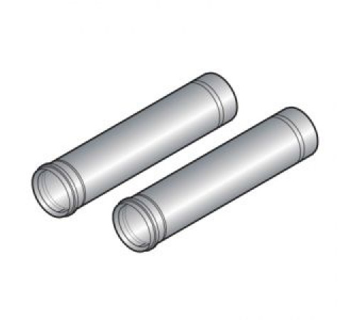 Удлинение дымохода De Dietrich 80 мм L=250 мм алюминий 2 шт 84887604
