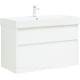 Тумба под раковину Aquanet Nova Lite 100 2 ящика Slim Synergy белый глянец 00249940