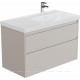 Тумба с раковиной Aquanet Nova Lite 2.0 100 R 2 ящика бежевый 00365911