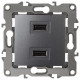 Розетка USB, без рамки Эра Эра 12 12-4110-12