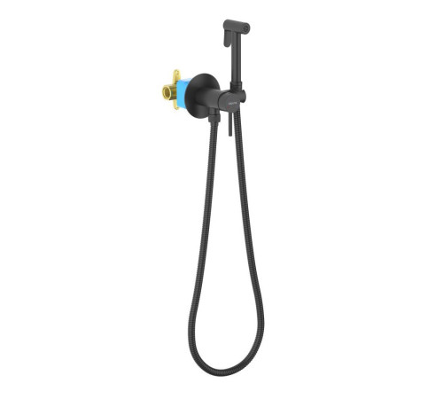 Комплект для гигиенического душа встроенный Aquatek Европа матовый черный AQ1021MB