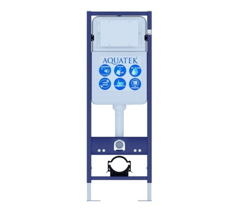Инсталляция для подвесного унитаза Aquatek Standart 37 узкая со звукоизоляционной прокладкой INS-0000017