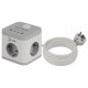 Удлинитель с выключателем Эра CUBE-3es-1,5m-4USB-W