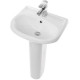 Умывальник пьедестальный ВКС КОМФОРТ 50 Белый WB.PD/Comfort/50-C/WHT.G/S1