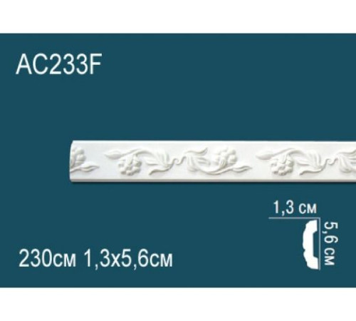 Молдинг гибкий Perfect полиуретановый с рисунком 2000х61х21 мм AC233F