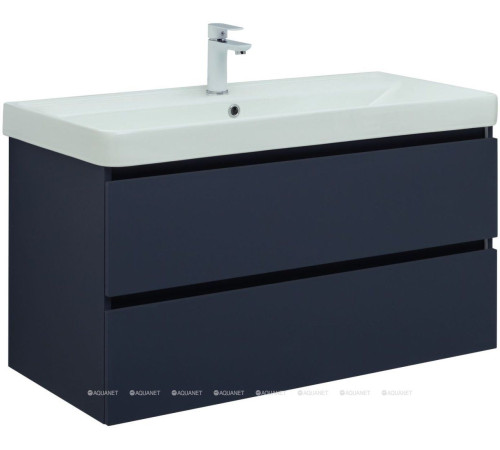 Тумба с раковиной Aquanet Вега 2.0 100 Ирис 2 ящика маренго 00344739