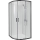 Душевой уголок Aquanet Aria 1/4 круга 1000x1000x2000 мм черный прозрачное стекло AQ ARI RO 10020BL