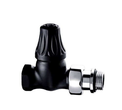 Клапан запорный прямой SR Rubinetterie Floral Old Style 1/2 черный матовый 0397-1500VC0S